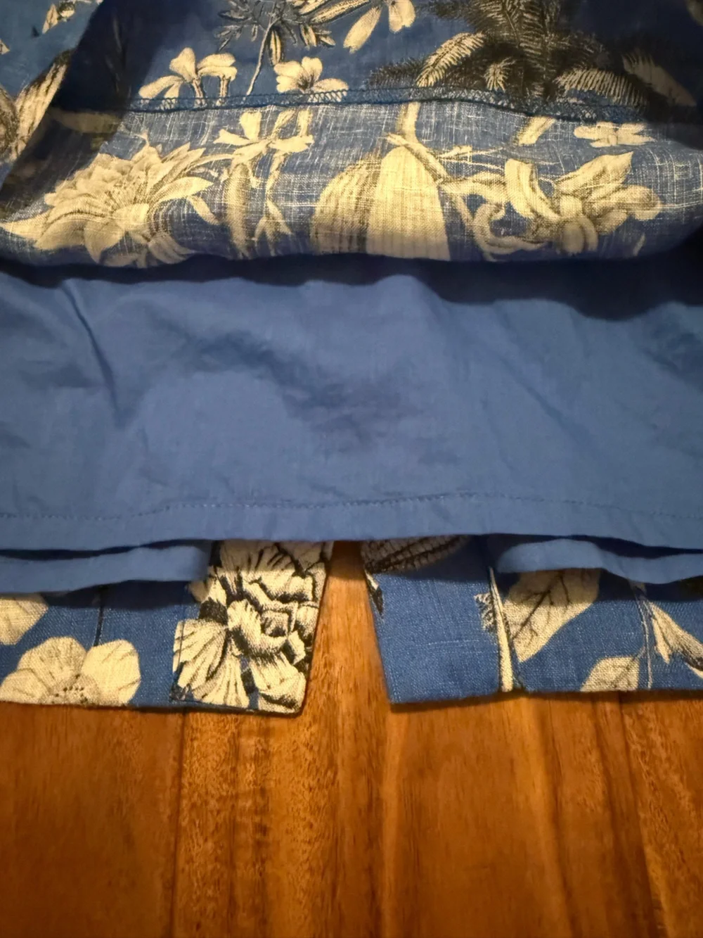 J. Crew 100% Linen Pull-on Skirt in blue Ratti Tropical Toile print sz XS